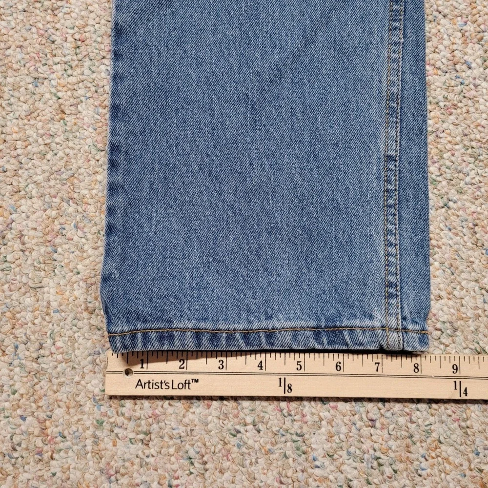 Levis 505 Regular Fit Jeans Mens 33x34 Blue Straight Leg Medium Wash Denim